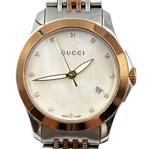 楽天市場】【ウォッチ】GUCCI グッチ レクタンクラー ブルー パール