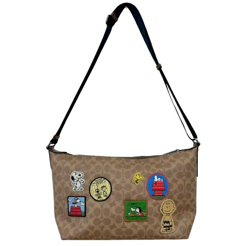 COACH × PEANUTS コーチ職 おせっかい C2580-CBT19 フィンクロスボディバッグ 名書き
