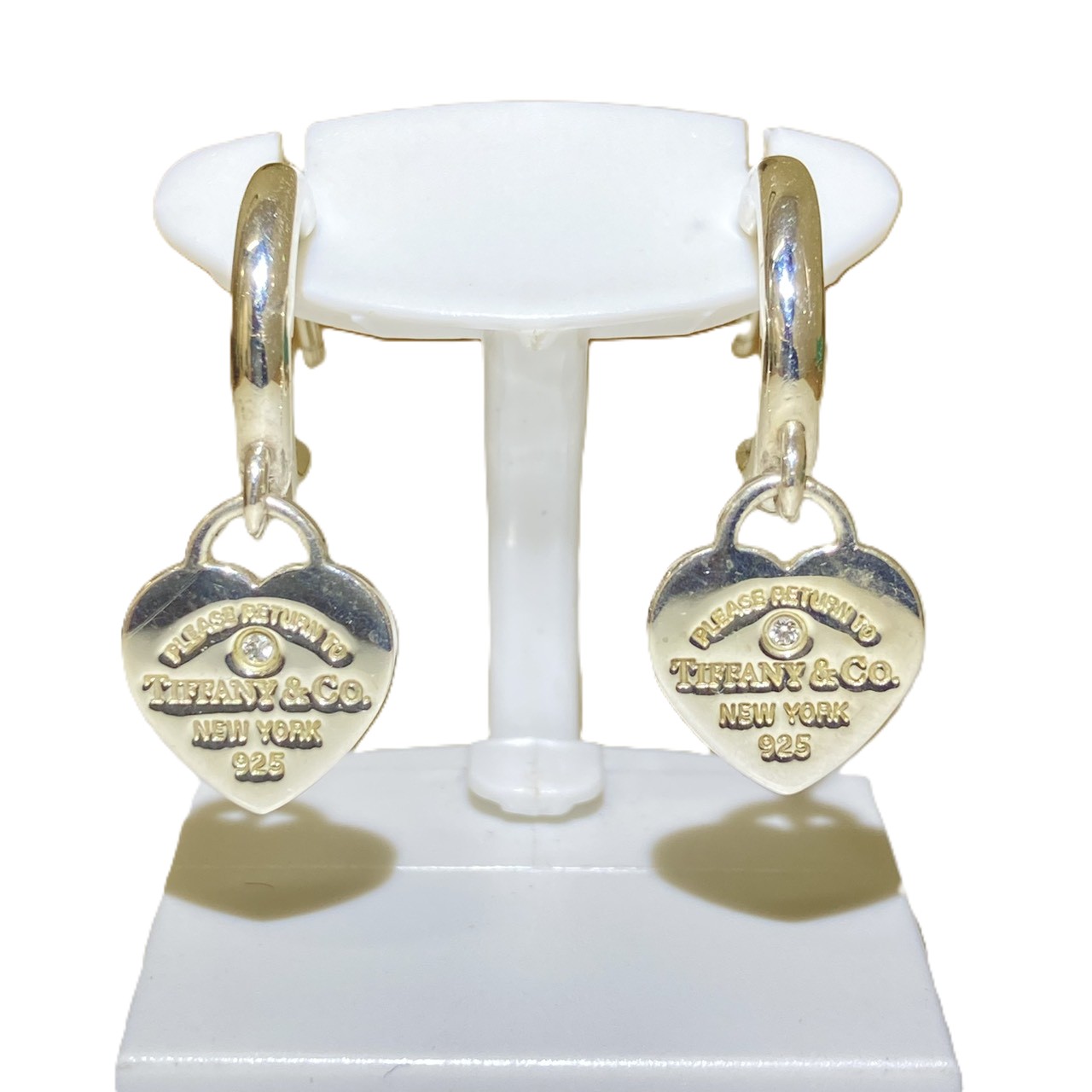 楽天市場】Tiffany&Co.ティファニーパールワイヤーフープピアス