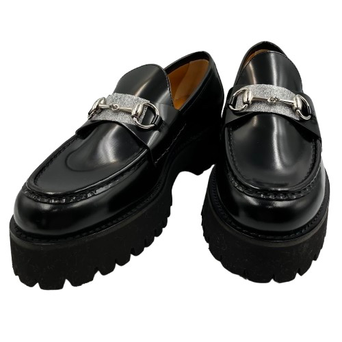美品　GUCCI　ホースビットローファー　ブリクストン　黒　39 1/2 GUCCI（グッチ） 美品/ エナメル ホースビットローファー/ シューズ 7