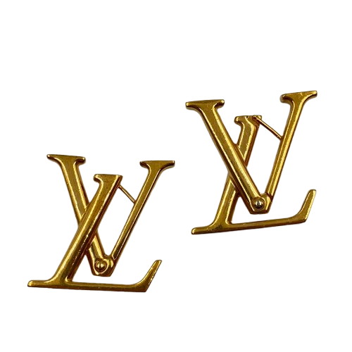 極美品 ルイヴィトン ピアス ルイーズ LV ロゴ M00396 ゴールド LOUIS VUITTON 【美品】ルイヴィトン ピアス・ルイーズ M00396