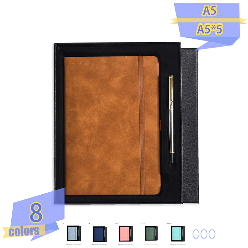 厚めハードカバーノートブック/ジャーナル A5 80gsm プレミアムペーパー カレッジ罫線入りノート ペンホルダー付き レッドレザー ペンホルダー付き 横罫線入り 8mmの罫線幅 96枚 192ページ 無地表紙 a5メモ帳 ビジネス手帳 tribal-shop