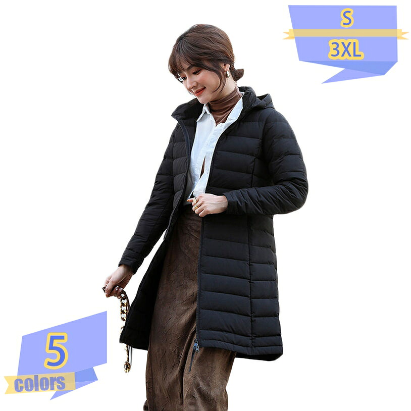 ダウンコート防寒 暖かい アウター 秋冬服 中綿コート ロングコート 体型カバー フード付き ダウンジャケット レディース コート キルティングコート 30代 40代 50代 着痩せ 可愛い 通学 通勤 大きいサイズ tribal-shop