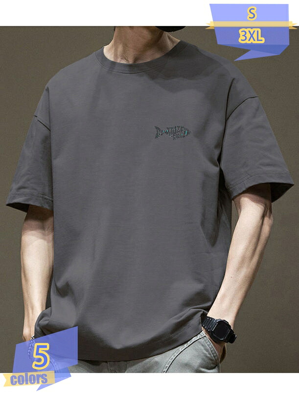 1000円OFFクーポン tシャツ メンズ 半袖 夏服 メンズ 大きい サイズ ゆったり かっこいい 涼しい ビックシルエット シンプル オシャレ 軽い 柔らかい 快適 通気性 丸襟 ストリート サマー カジュアル 韓国風 ビッグ シルエット メンズ Tシャツ tribal-shop｜トライバルショップ
