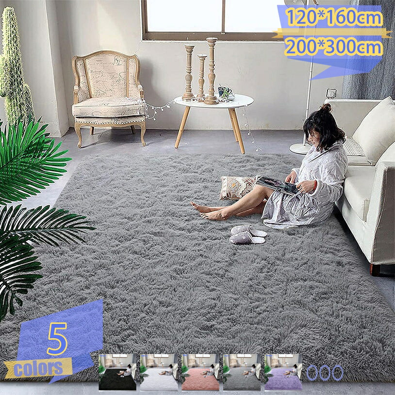 1000円OFFクーポン カーペット ラグ 北欧 長方形 シャギーラグ シンプル 絨毯 マット ふわふわ オールシーズン適用 滑り止め付き 寝室 リビング 地毯 じゅうたん マイクロファイバーマット 洗濯可 ウォッシャブル 低反発 床暖房対応 センターラグ 春夏秋冬|トライバルショップ