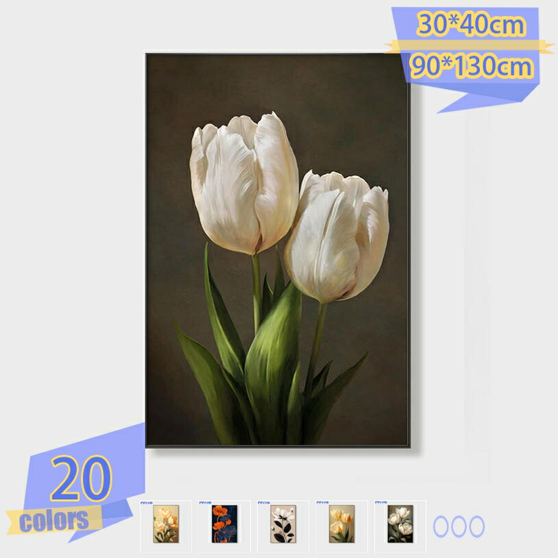 楽天市場】キャンバスアート 30cm×30cm チューリップ 絵画 アート 送料