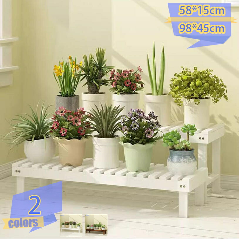 フラワースタンド プランタースタンド 棚 木製 植木鉢スタンド 花置き棚 ガーデン家具 天然木 おしゃれ フラワーラック 花台 ガーデニング プランター台 北欧 ウッドスタンド ナチュラル 観葉植物 プランターラック バルコニー ベランダ リビング tribal-shop