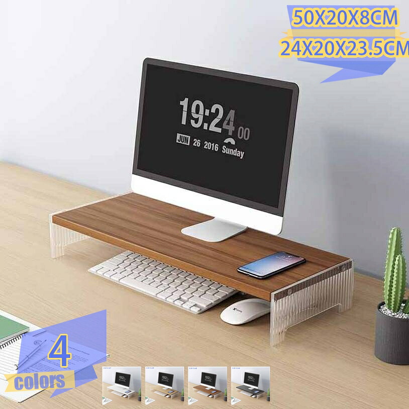 モニタースタンド 机上台 モニター 台 デスクトップ スタンド 引き出し付き デスクトップスタンド キーボード収納 デスクトップ デスクトップ 2段デスク 机上ラック 多機能 卓上収納 整理整頓 デスクPCスタンド 組立かんたん tribal-shop