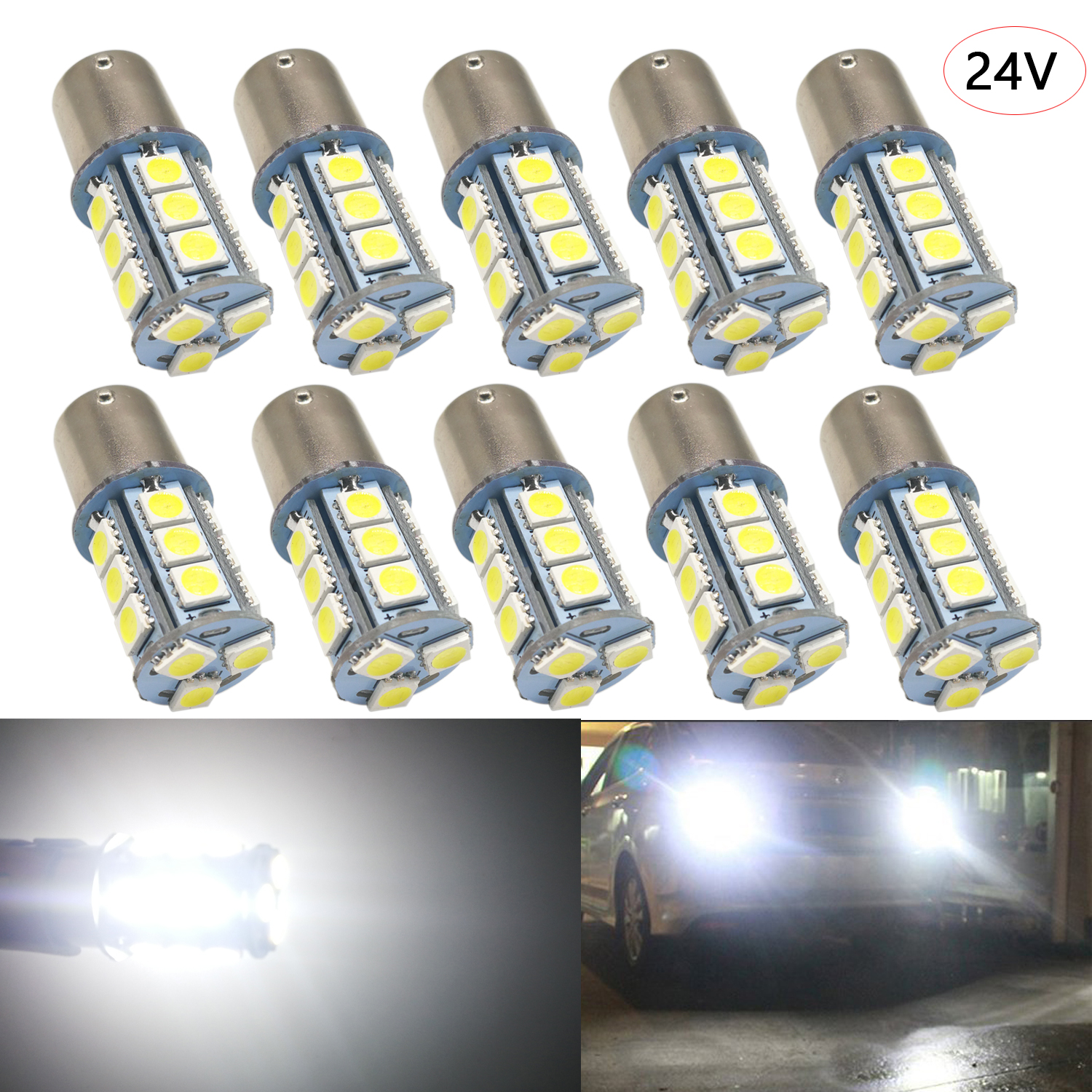 楽天市場】24V車用 S25シングル/G18 （1156 BA15s）18連 LED 電球