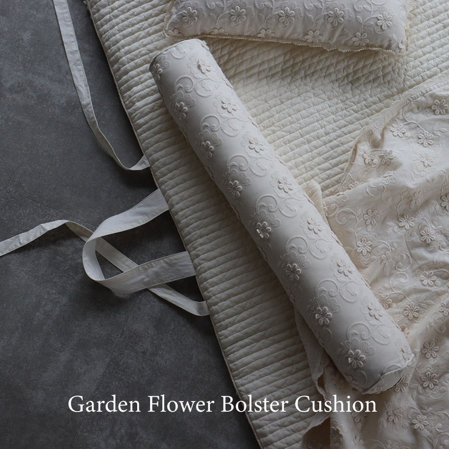 【楽天市場】garden flower mini bolster cushion（中綿付き）ミニボルスタークッション（約60×10cm