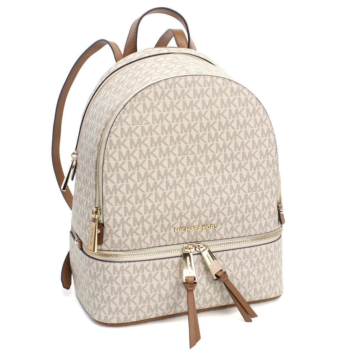 MICHAEL KORS マイケルコース RHEA ZIP バックパック ミディアム - MKシグネチャー 30S7GEZB1B 150 レディース アイボリー｜Tricolore ［トリコローレ］