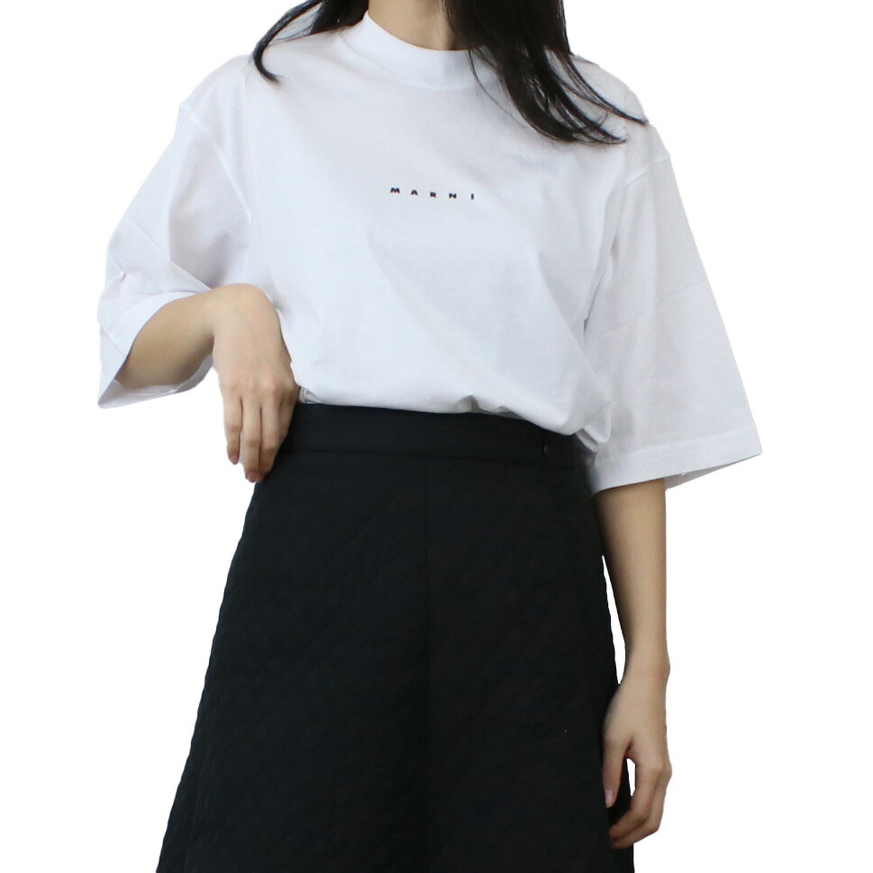 MARNI マルニ ロゴ Tシャツ オーバーサイズ THJE0263P1 USCS87 LOW01 レディース ホワイト｜Tricolore ［トリコローレ］