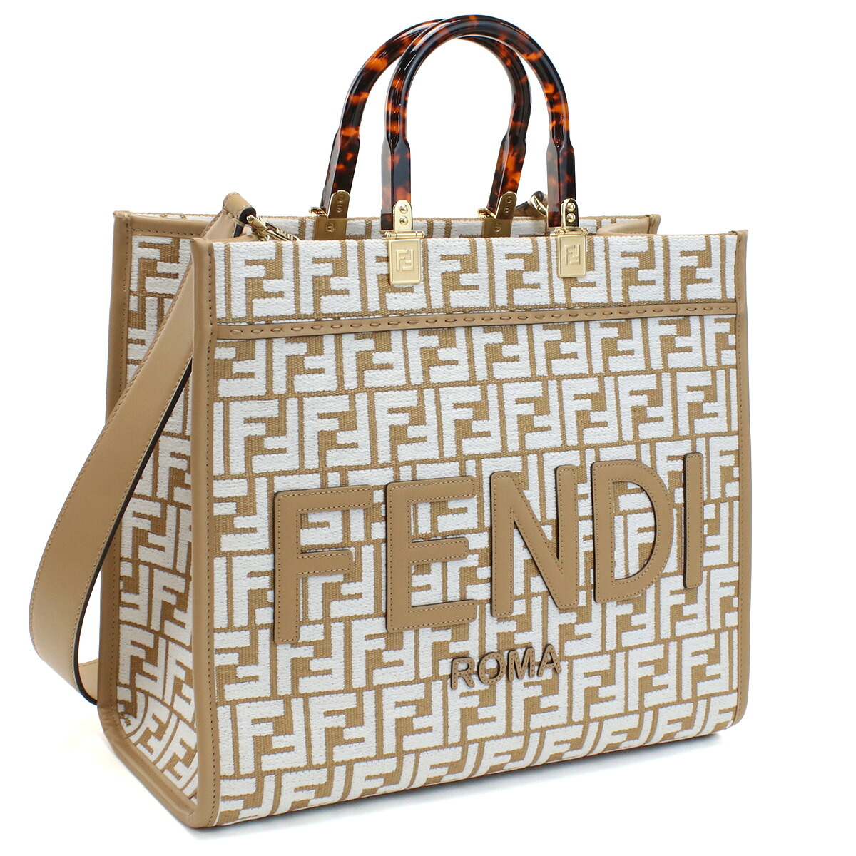 FENDI フェンディ トートバッグ 8BH386 APZL F1MB1 2WAY レディース ベージュ