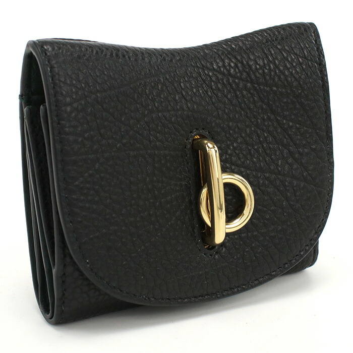バーバリー BURBERRY ロッキングホース 三つ折り財布 小銭入付き ブランド 8081669　A1189 BLACK ブラック