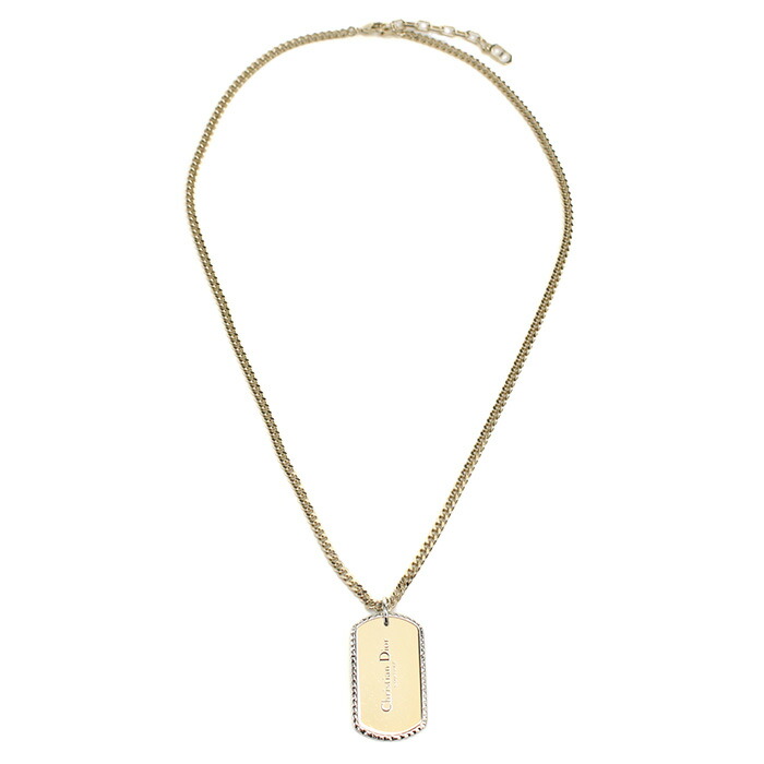 ディオールネックレス アクセントに♪】DIOR《CD Icon》チェーンリンク ネックレス