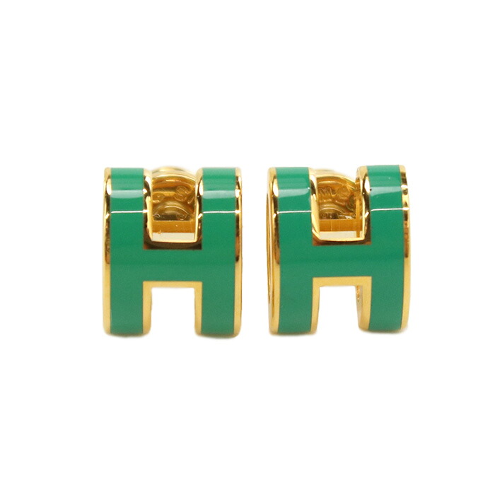 HERMES エルメス ピアス MINI POP H 83 MALACHITE レディース グリーン｜Tricolore ［トリコローレ］