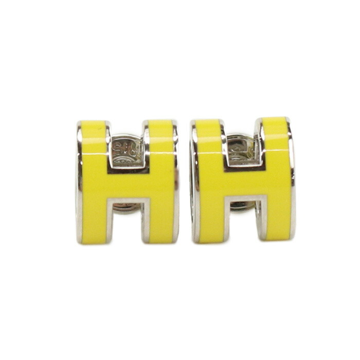 HERMES エルメス ピアス MINI POP H 98 NEW LIME レディース イエロー｜Tricolore ［トリコローレ］
