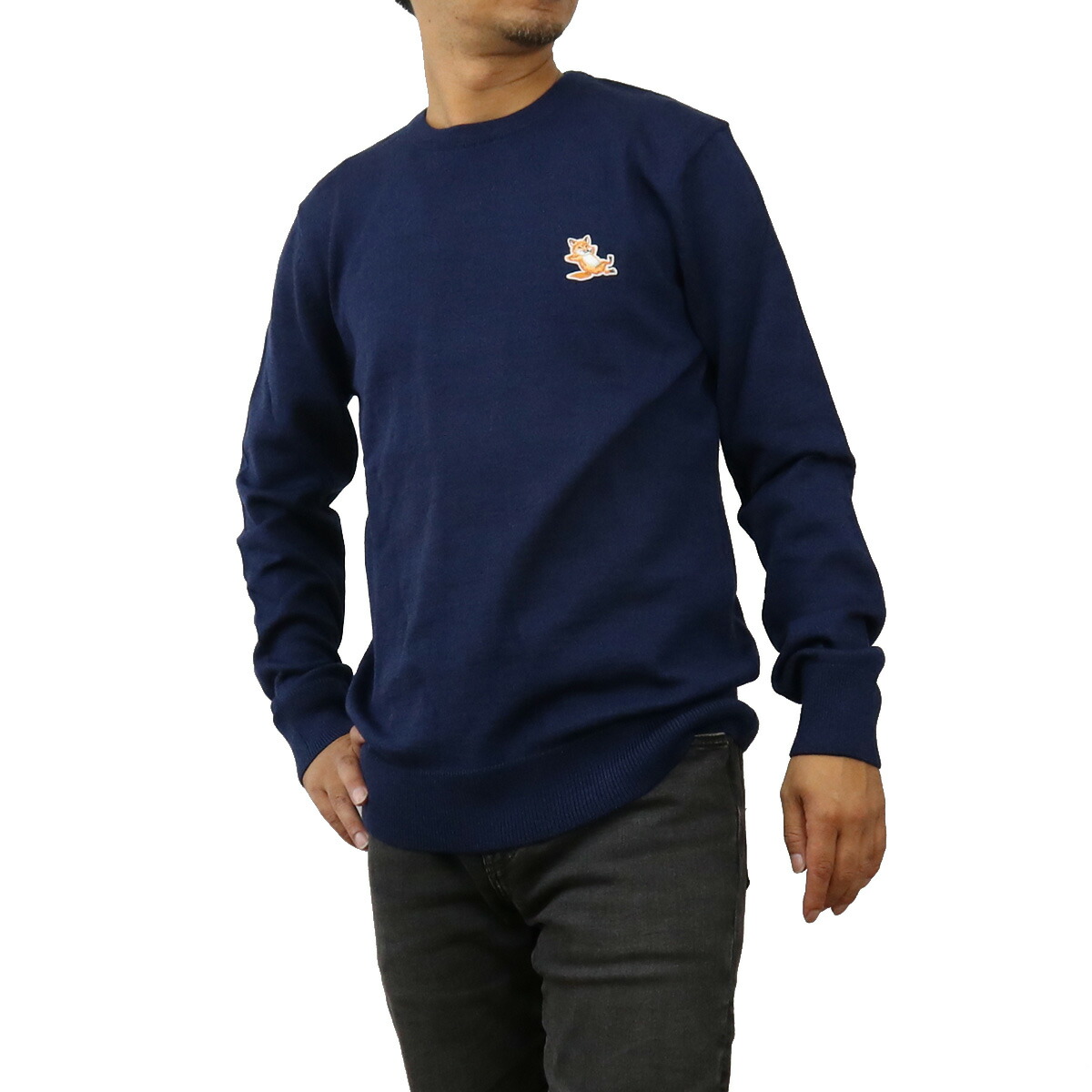 MAISON KITSUNE メゾンキツネ ニット KM00501 KT1036 H481 メンズ ネイビー