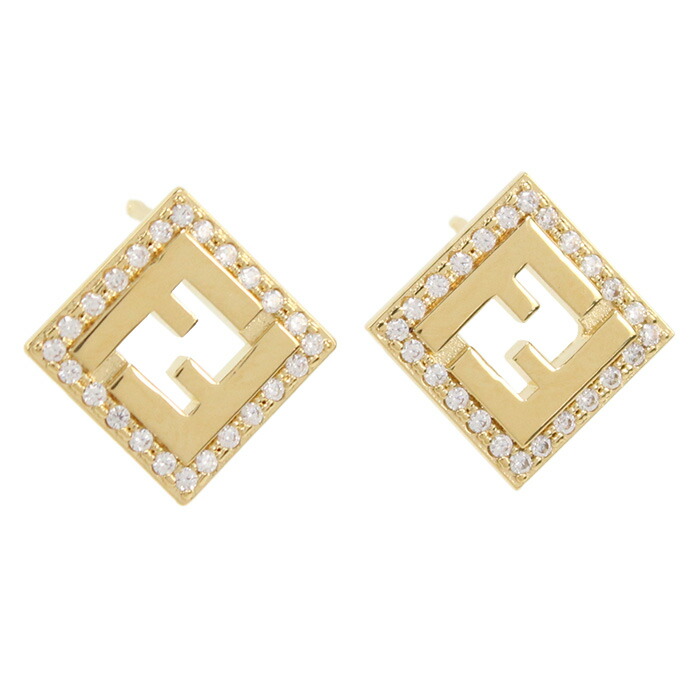 フェンディ エフ イズ フェイクパール 8AH432 ゴールド メッキ FENDI フェンディ ピアス エフ イズ パール メタル 8AH432 A44D