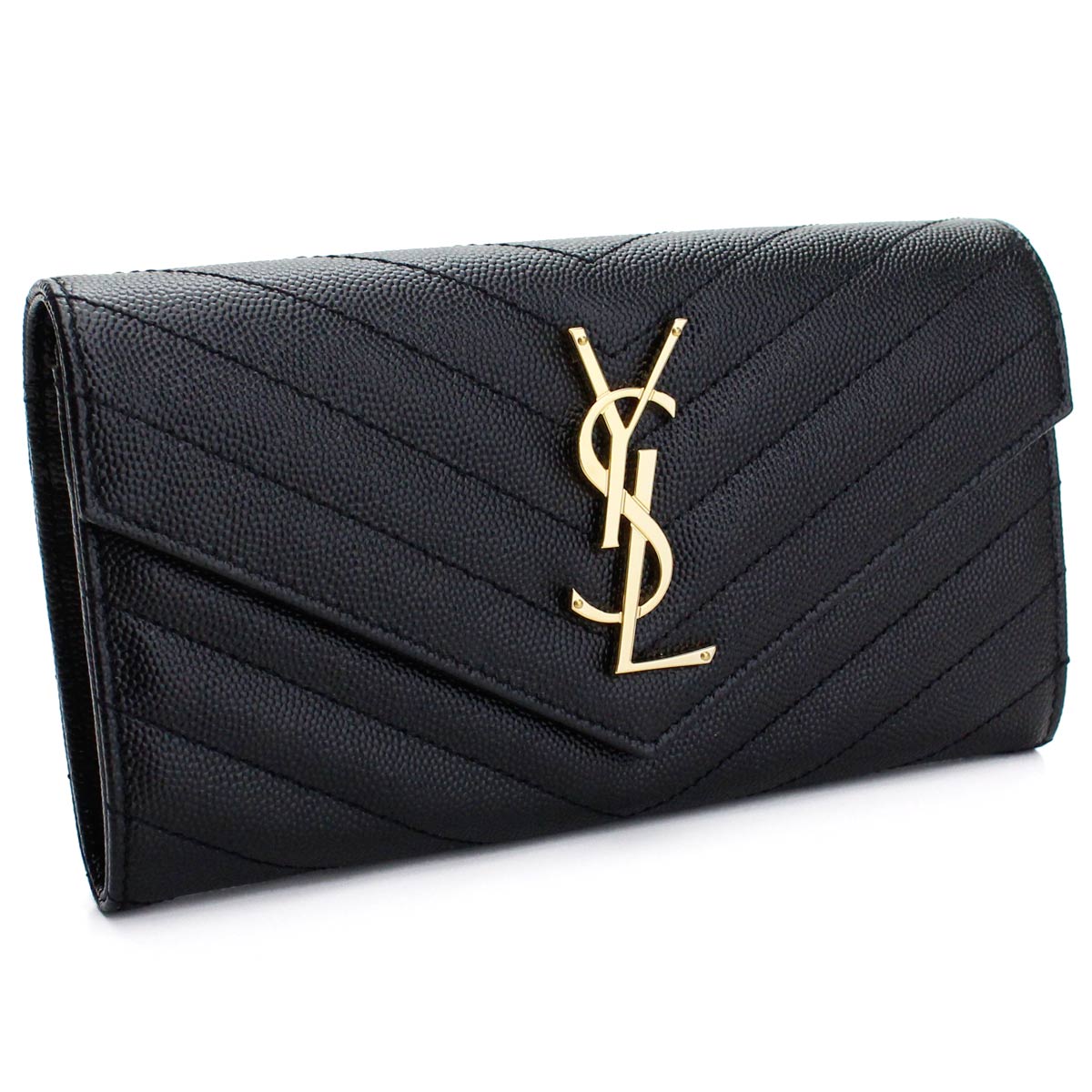 SAINT LAURENT ネイビーレザー 長財布 ysl372264011-1.jpg