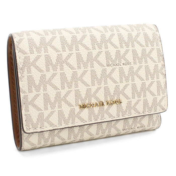 MICHAEL KORS マイケルコース 三つ折り財布 小銭入付き MKシグネチャー 32S5GYTP1B 149 BRYANT レディース アイボリー｜Tricolore ［トリコローレ］