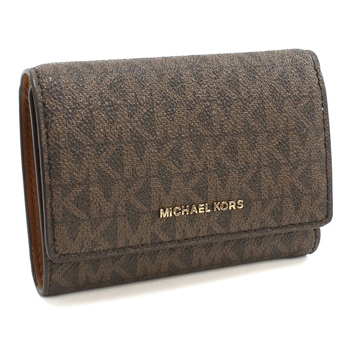 MICHAEL KORS マイケルコース 三つ折り財布 小銭入付き MKシグネチャー 32S5GYTP1B 252 BRYANT レディース ブラウン｜Tricolore ［トリコローレ］