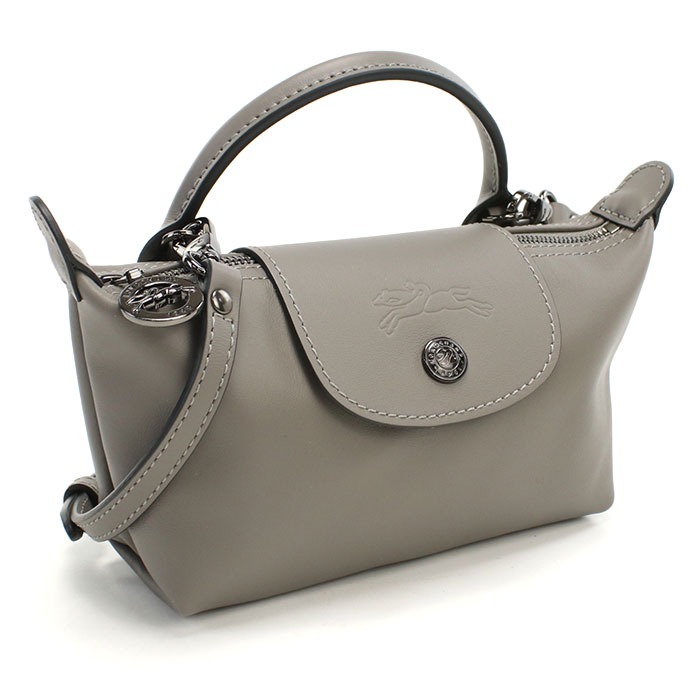 Longchamp ロンシャン ル プリアージュ エクストラ XS ポーチ ハンドバッグ 34205 987 P55 レディース グレー