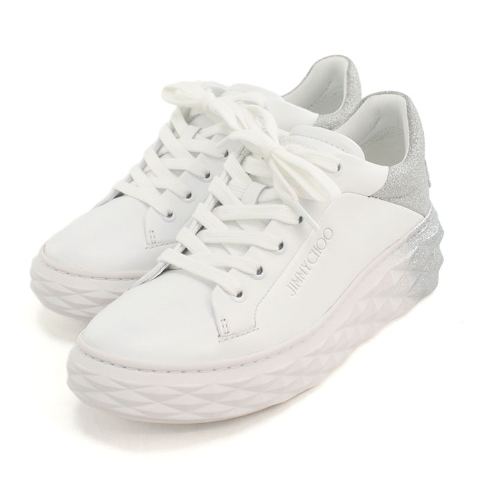 JIMMY CHOO ジミーチュウ スニーカー DIAMOND MAXI-F II IVR 251 V WHITE-SILVER レディース ホワイト｜Tricolore ［トリコローレ］