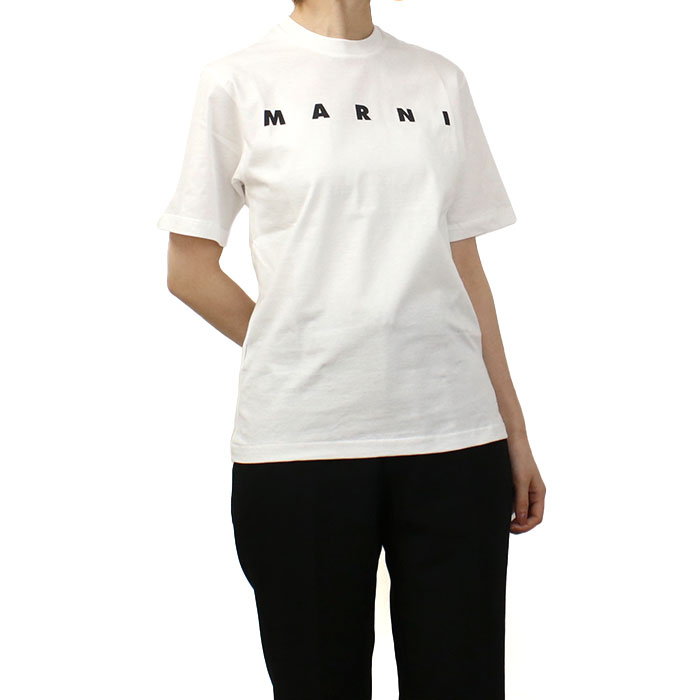 MARNI KIDS マルニキッズ 半袖 ロゴＴシャツ M01601 M00RF 0M100 レディース ホワイト 大人もOK｜Tricolore ［トリコローレ］