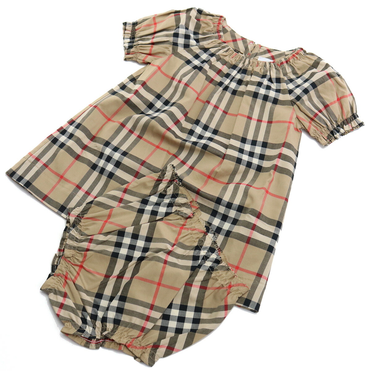 送料無料 ラッピング無料 24 Off Burberry ワンピース ブランド公式サイト掲載価格34 100円 バーバリー Burberry ベビー ワンピース セットアップ ベビー ワンピース 028 ベージュ系 Tricolore トリコローレ