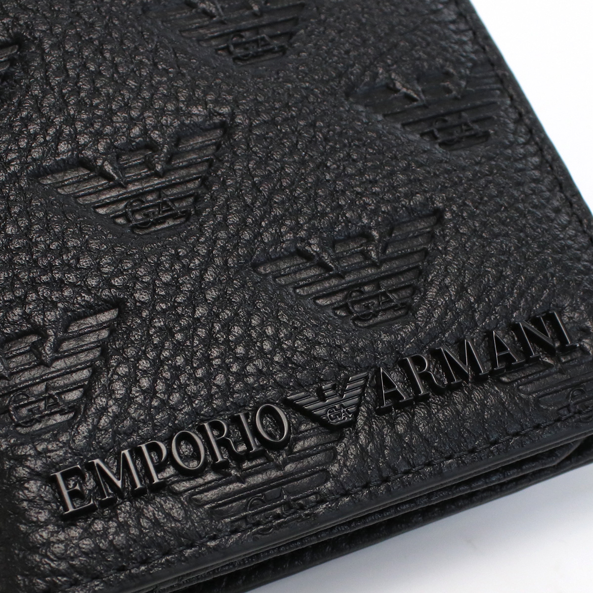 数量限定】 【鑑定済み】EMPORIO ARMANI 2つ折り長財布 新着 小銭入れ