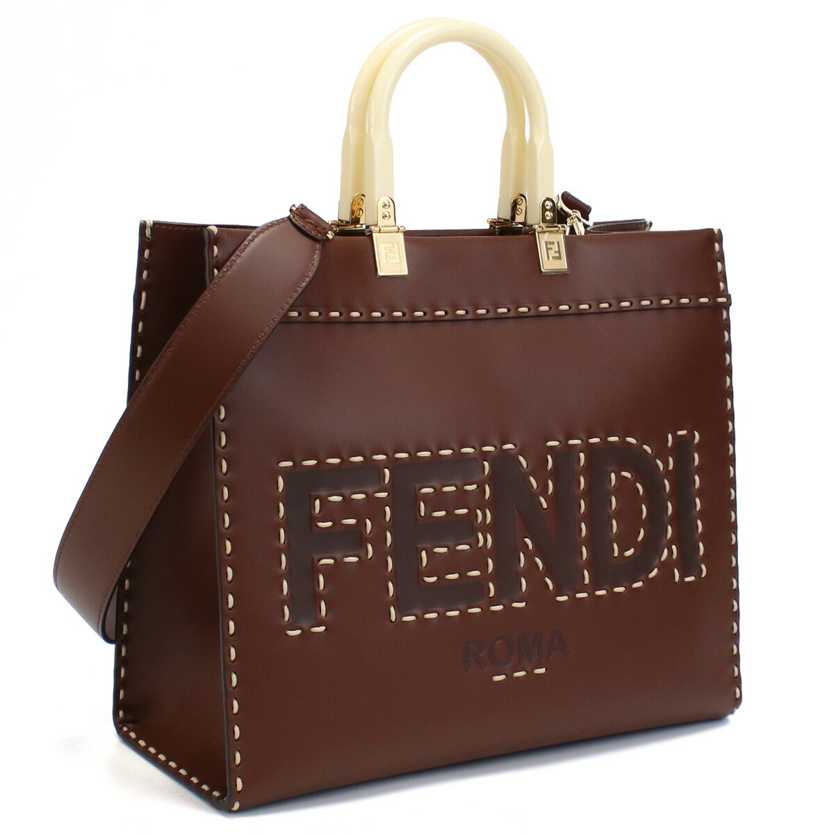 【FENDI】フェンディ FFモチーフ エックストート ホワイト FENDI フェンディ バッグ レディース 2WAY トートバッグ