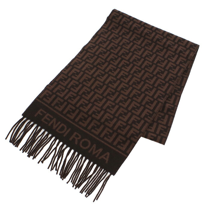 Fendi美品 マフラー ブルー＆ネービー系ロゴパターンイタリア製 FENDI フェンディ マフラー/ストール レディース | レディース