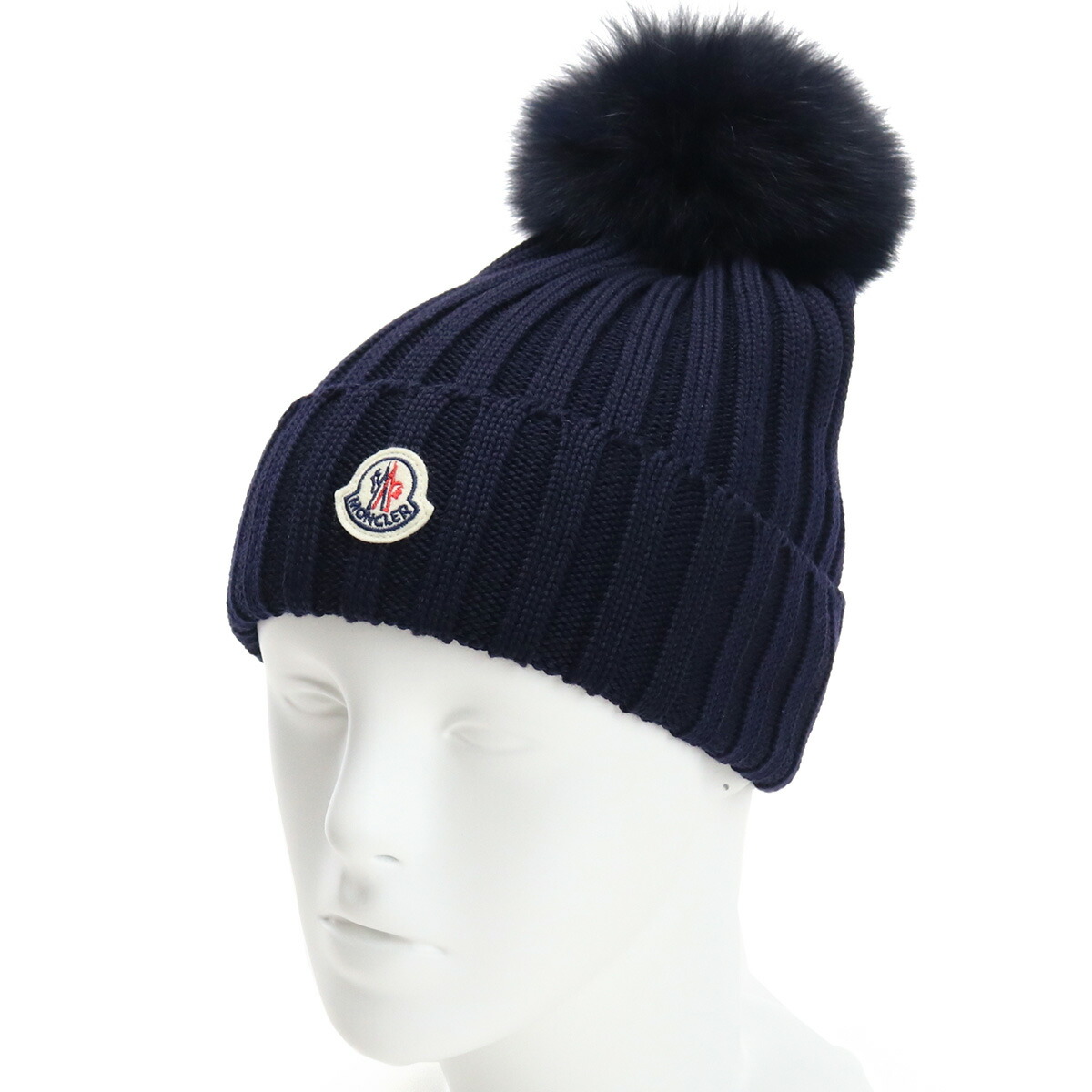 モンクレール Moncler レディース ニット帽 ブランドロゴ ブランド ニット帽 3b701 Berretto 327 778 ネイビー系 Cap 01 ランキングや新製品