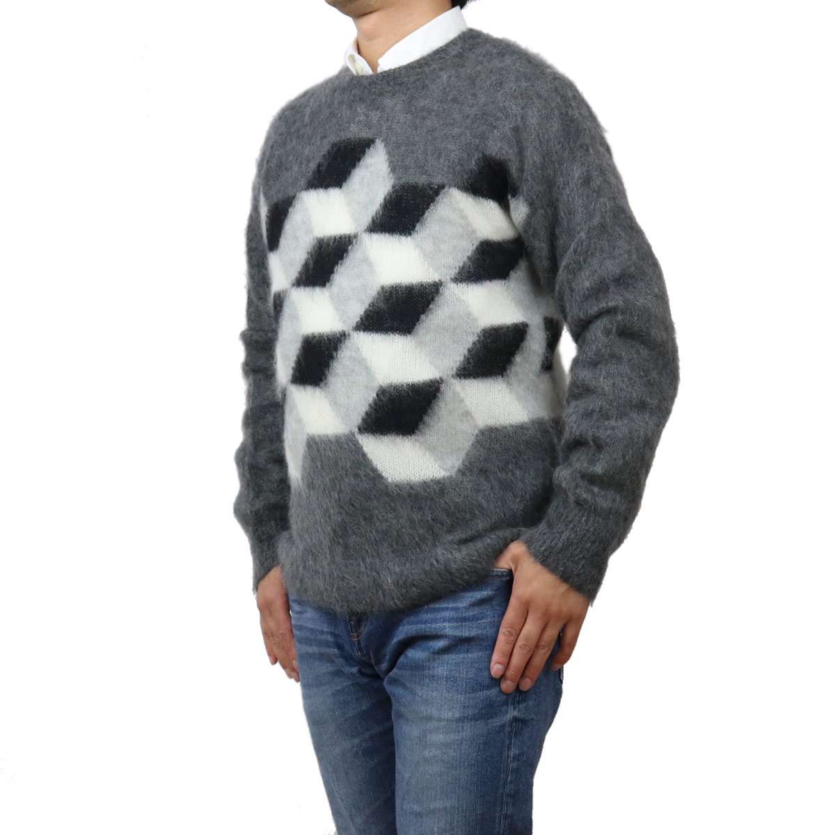 国際ブランド 楽天市場 モンクレール Moncler メンズ セーター ニット Girocollo Tricot 9c700 486 987 グレー系 メンズ Bos 10 Apparel 01 Tricolore トリコローレ 全日本送料無料 Sensenb Co Rs