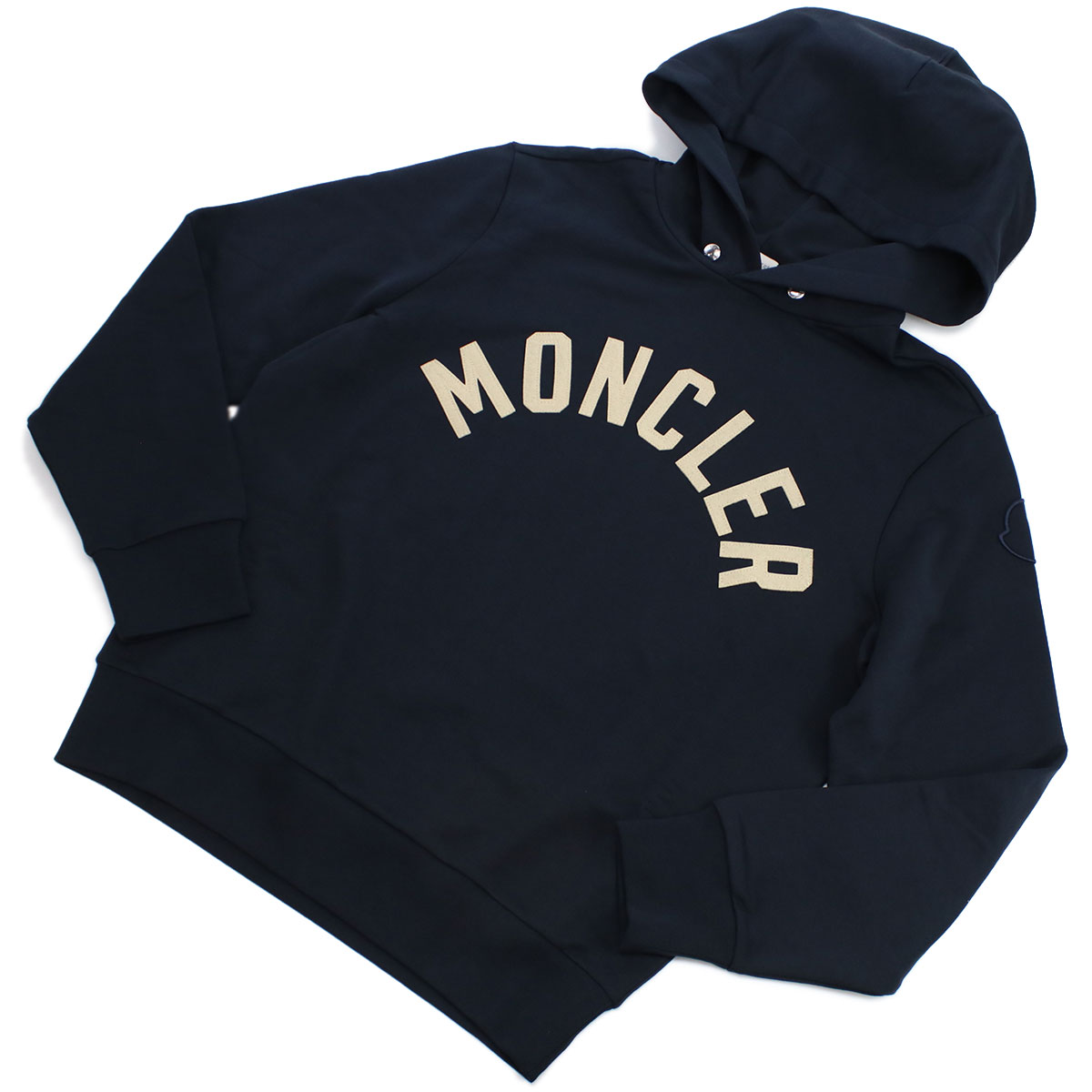 アウトレット 美品 MONCLER モンクレール ロゴパッチ フーディ 8G00050