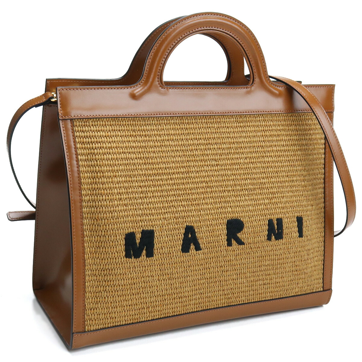 省スペース 洗える おしゃれ marni マルニ ラフィアトート ミディアム