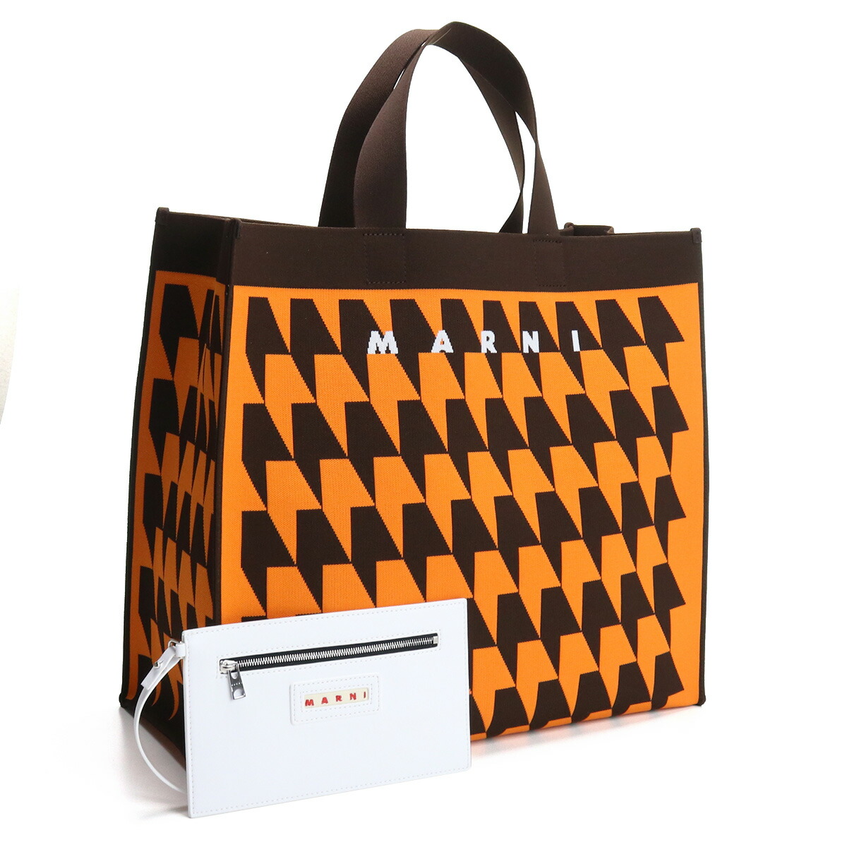 ラッピング対象外 Marni Black orange トートバック バッグ マルニ