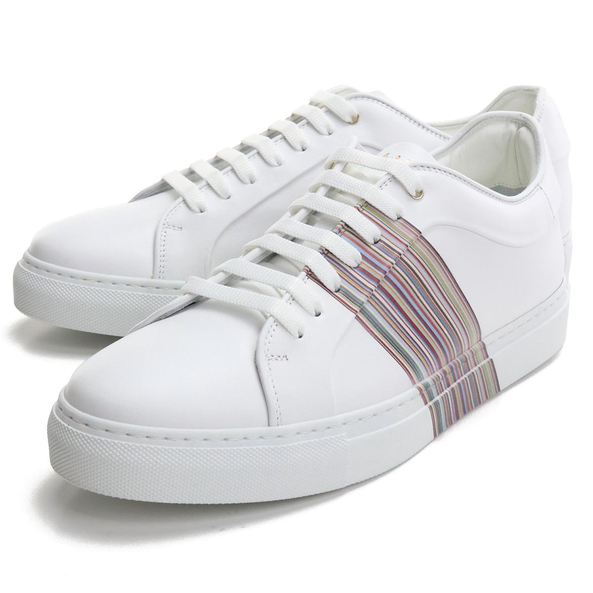 楽天市場 ポール スミス Paul Smith メンズスニーカー 白スニーカー ブランドスニーカー M1sbas59 Atri 01 White ホワイト系 Shoes 01 Tricolore トリコローレ