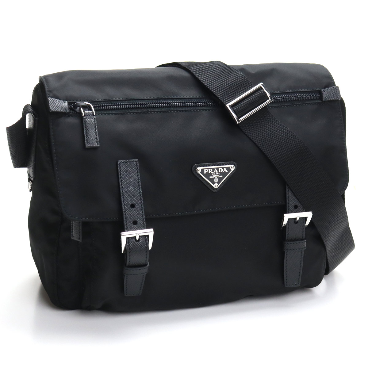 無料長期保証 楽天市場 プラダ Prada 三角ロゴプレート ナイロン 斜め掛け ショルダーバッグ メッセンジャーバッグ 1bd671 V44 V Ooo F0002 Nero ブラック レディース Ladies Ladies ブランド ブランドバッグ Brand バック 新品 ショルダーバック Shoulder Bag