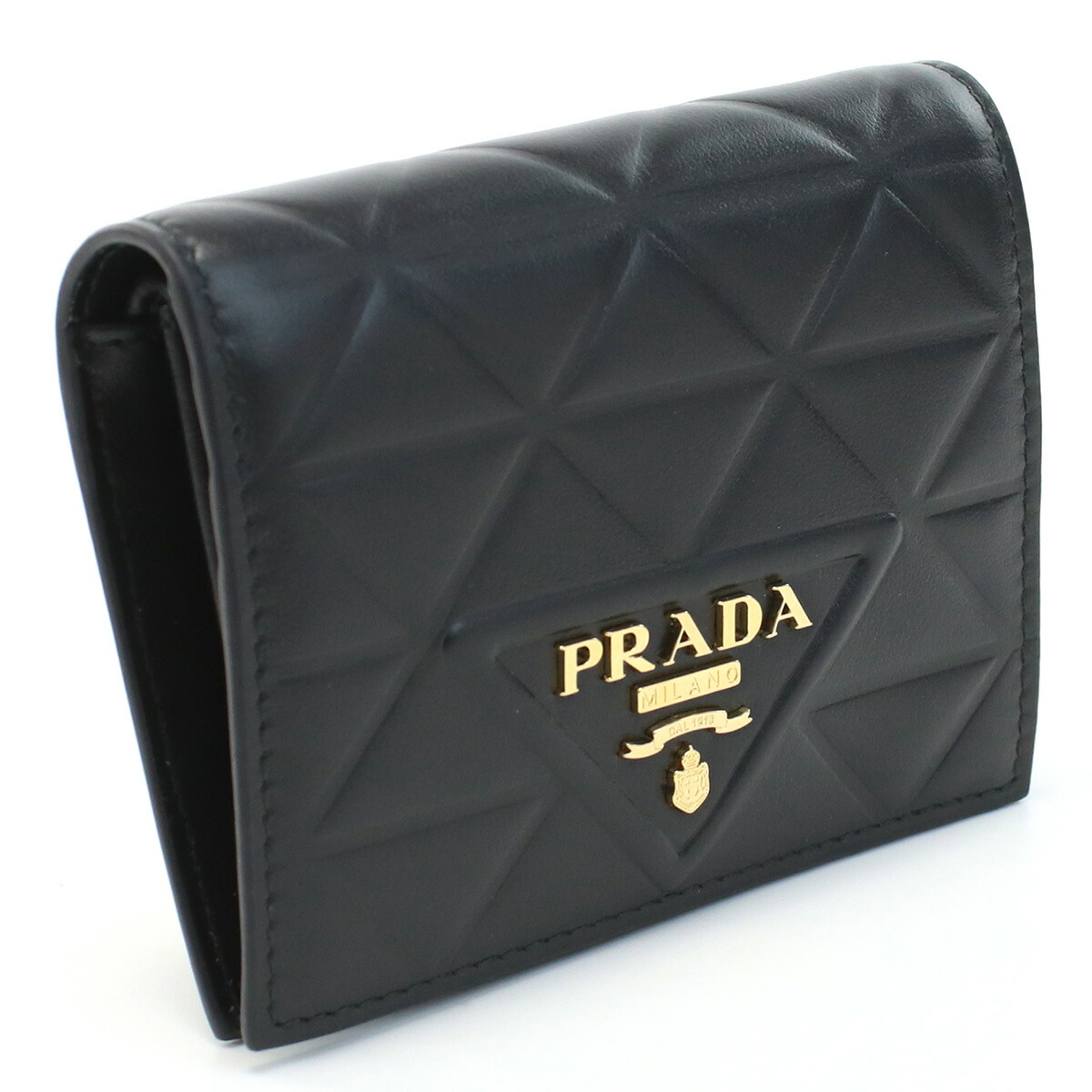 美品✨PRADA プラダ　フラグメントケース　2MC066 ブラック　レザー 楽天市場】PRADA プラダ 二つ折り財布 カードケース ブラック