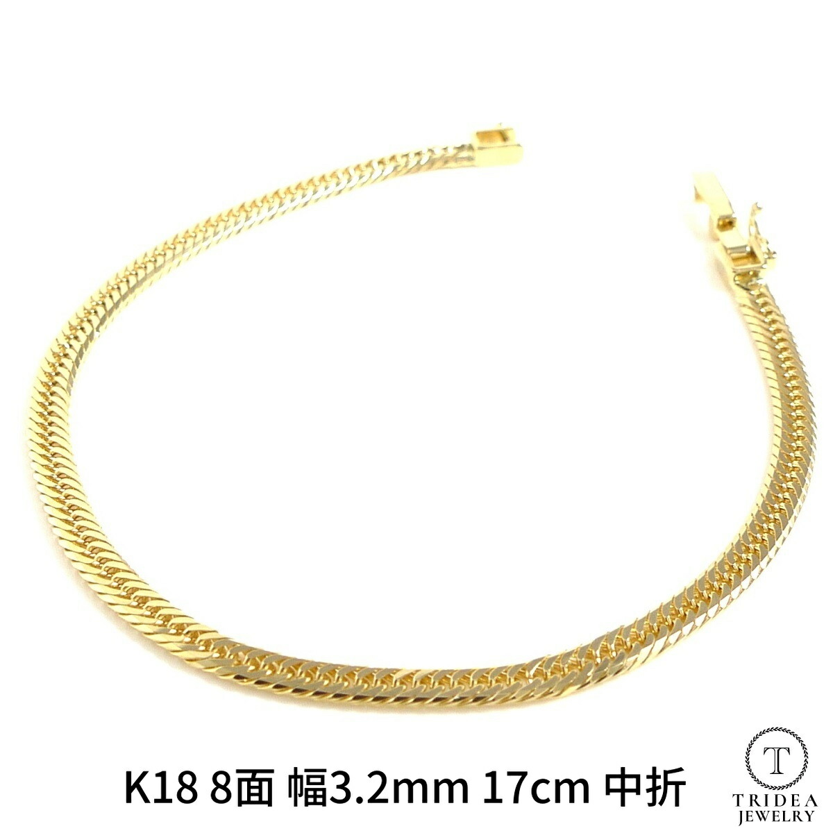 【文芸批評社会的運動客体】 k18 18金 喜平 腕輪 チェーン店 17珊 8面 幅3.2粍 4.7g メンズ レディース キヘイ kihei ゴールド 国産 付属物