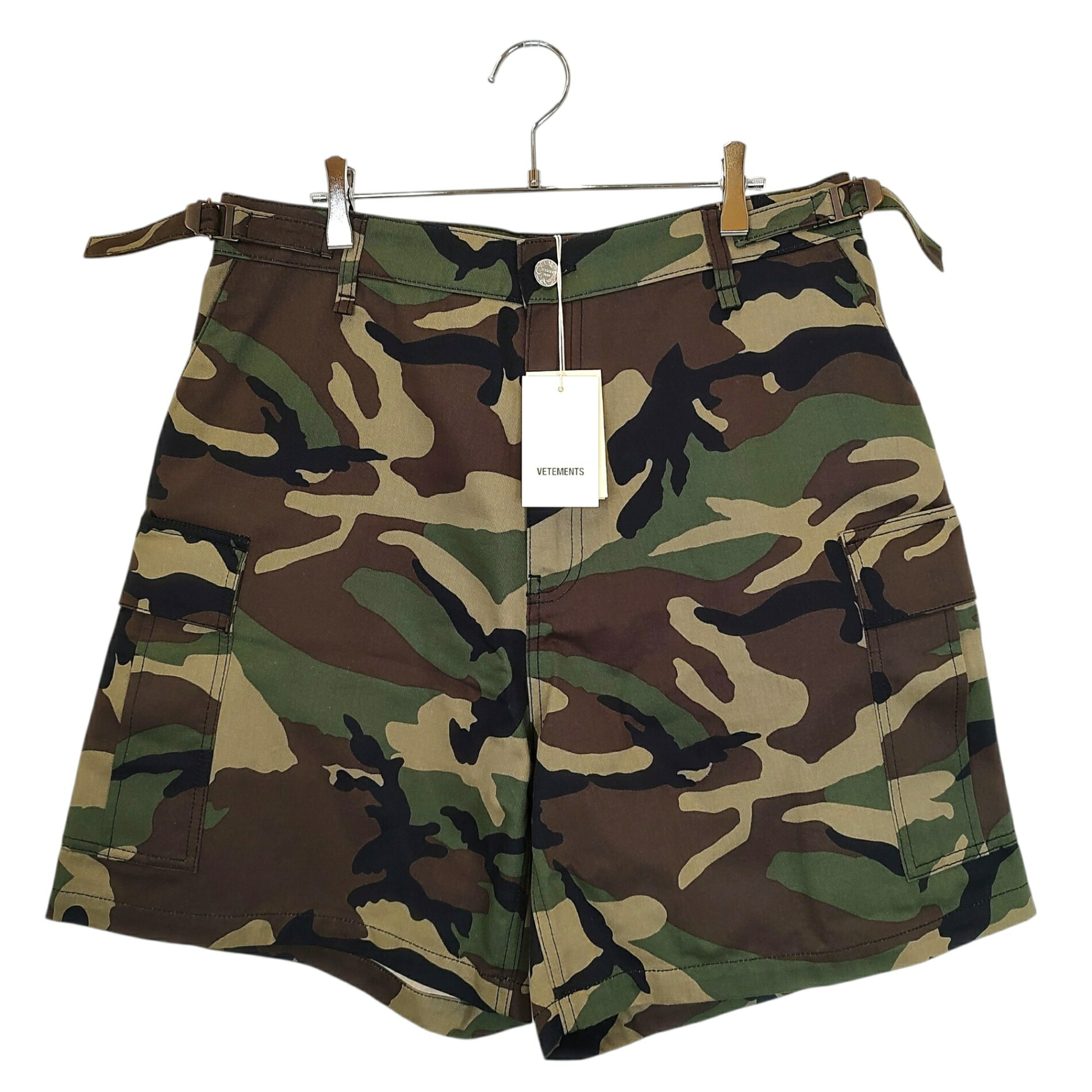 VETEMENTS (ヴェトモン) 22SS 水着 Ｍサイズ VETEMENTS ヴェトモン 22SS Green Code Print Swim Shorts