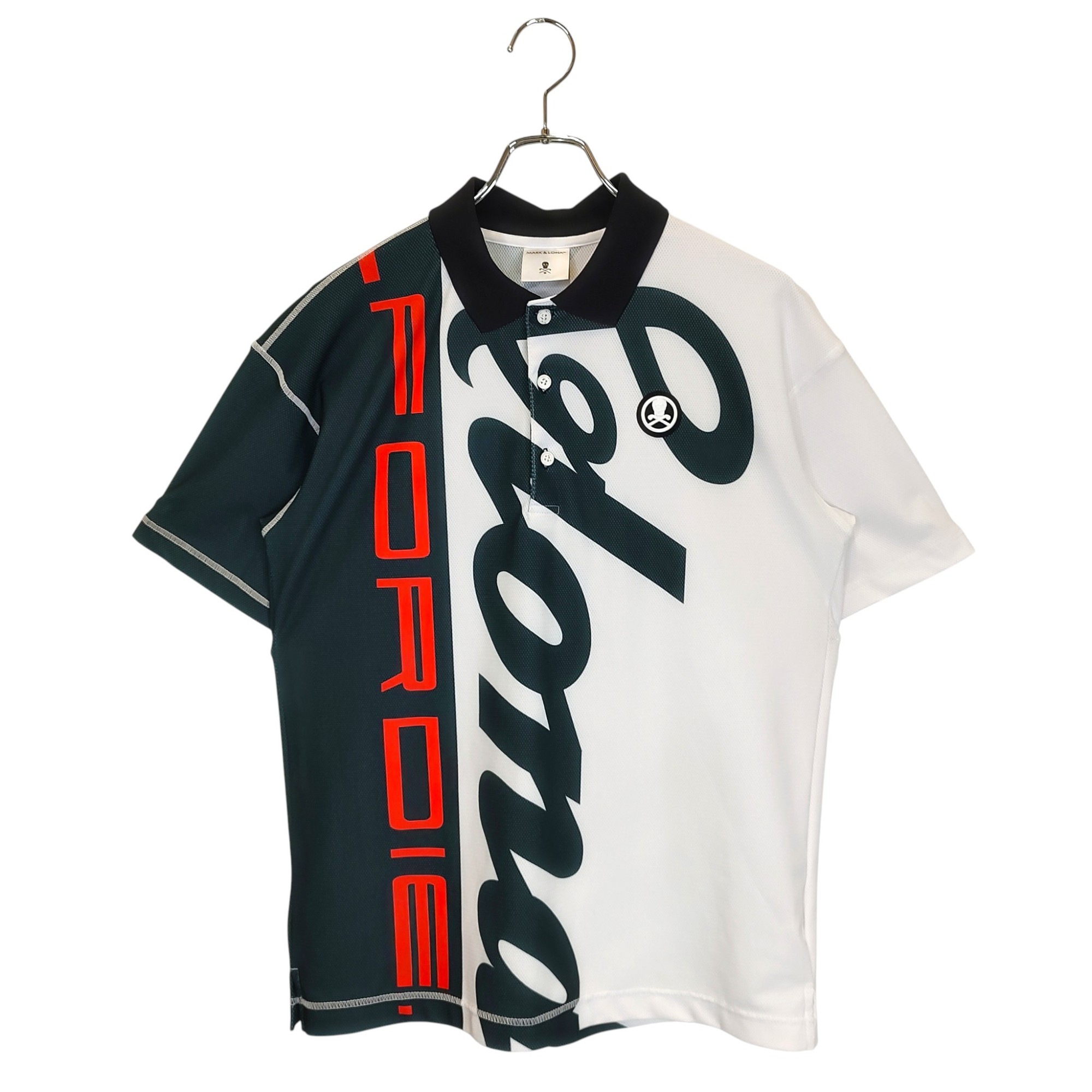 【中古】MARK＆LONA マークアンドロナ ゴルフ 23AW Primus Polo 半袖 スポーツシャツ MLM-3C-AP26 46 白いこと メンズ