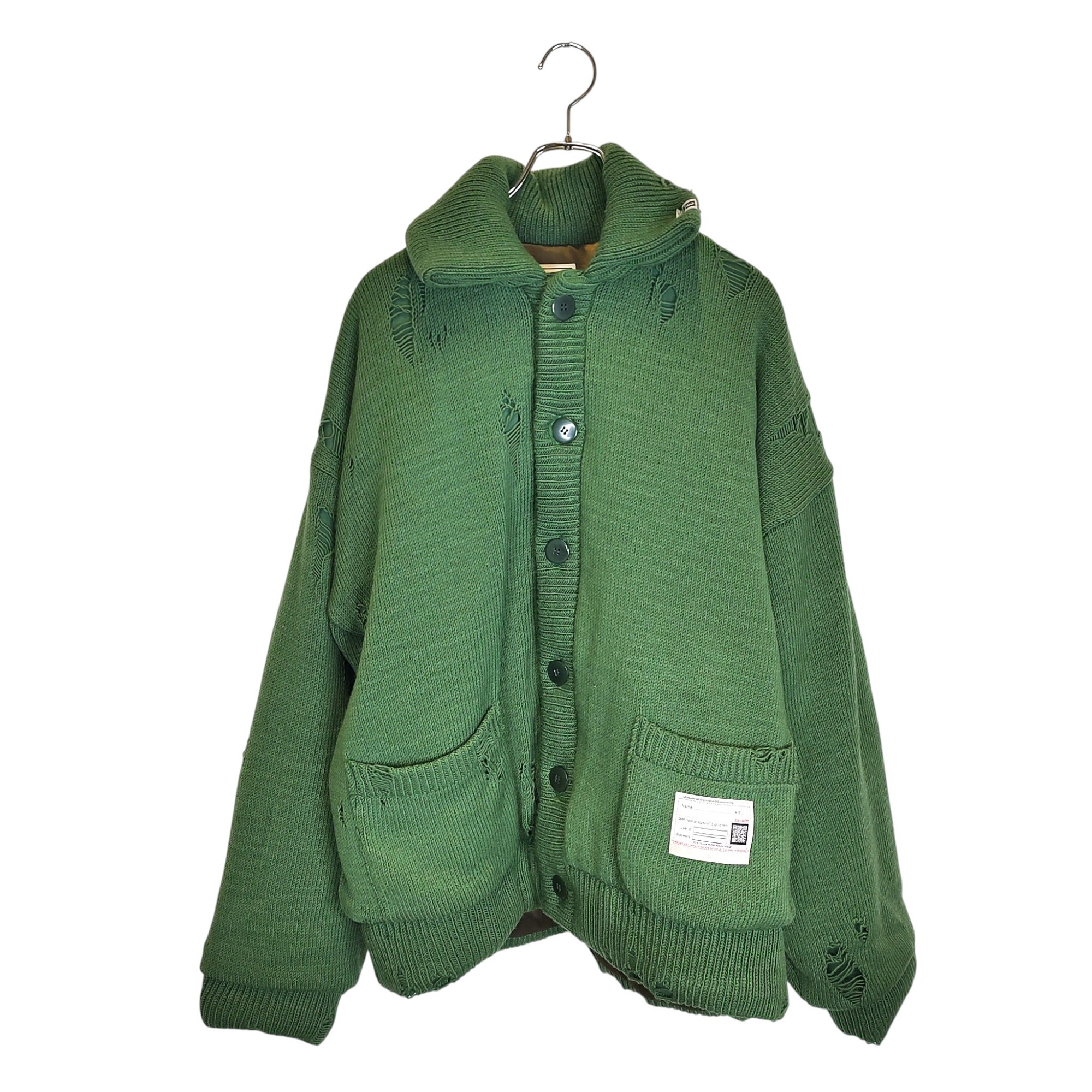 Maison Mihara Yasuhiro グリーンカーディガン 楽天市場】MAISON MIHARA YASUHIRO DISTRESSED KNIT CARDIGAN J10CD501