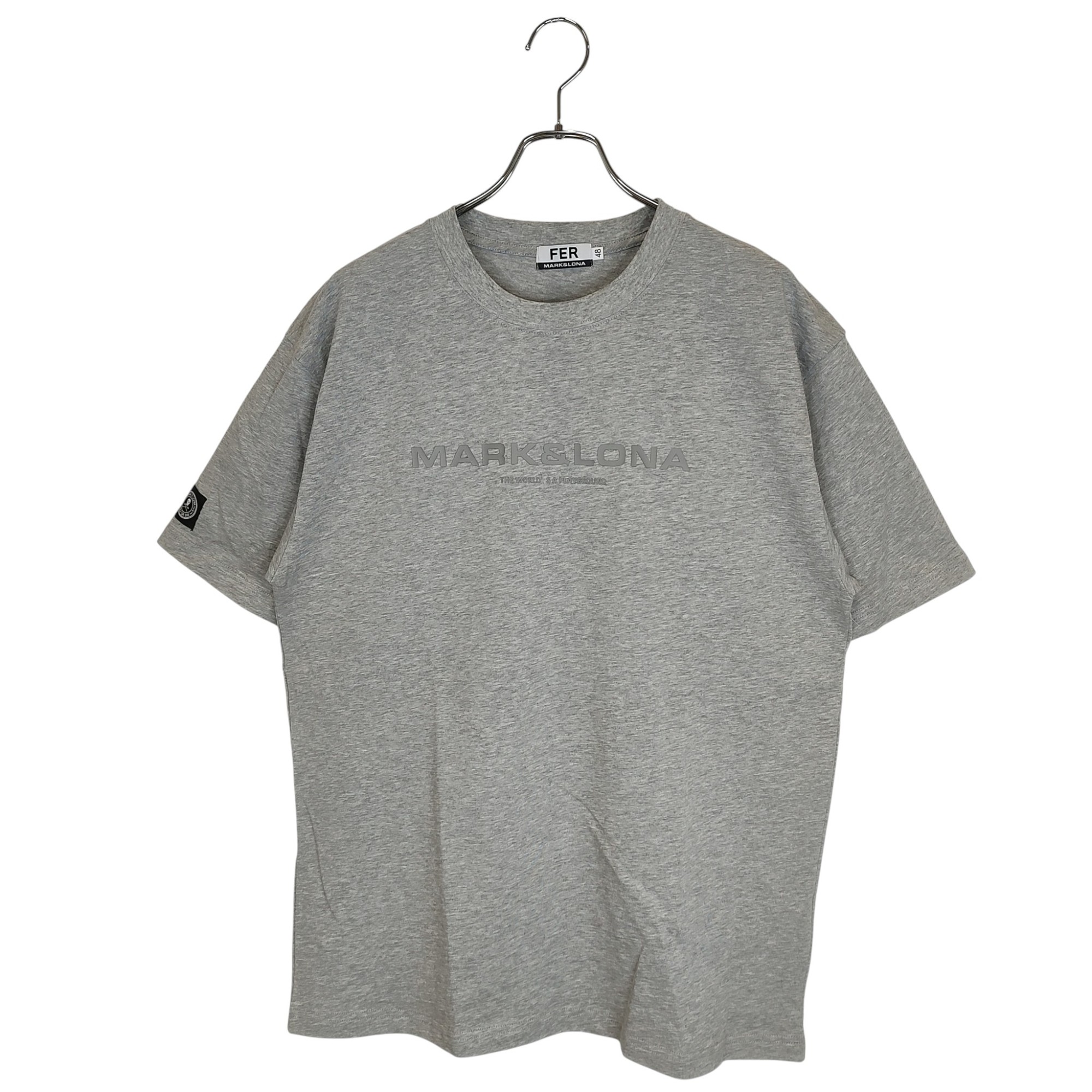 【中古】MARK\u0026LONA マークアンドロナ ゴルフ 25AW Subtle 3D Logo Tee 半袖 ティーシャツ MFM-5C-AA05 48 薄墨色 メンズ ゴルフ-スポーツ・アウトドア