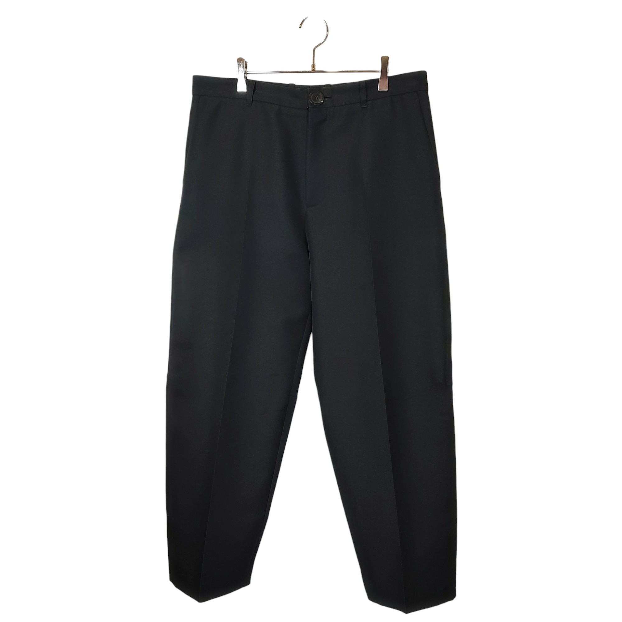 【中古】BALENCIAGA バレンシアガ 広広とした レッグ ズボン下 595288 TG010 50 黒いこと メンズ