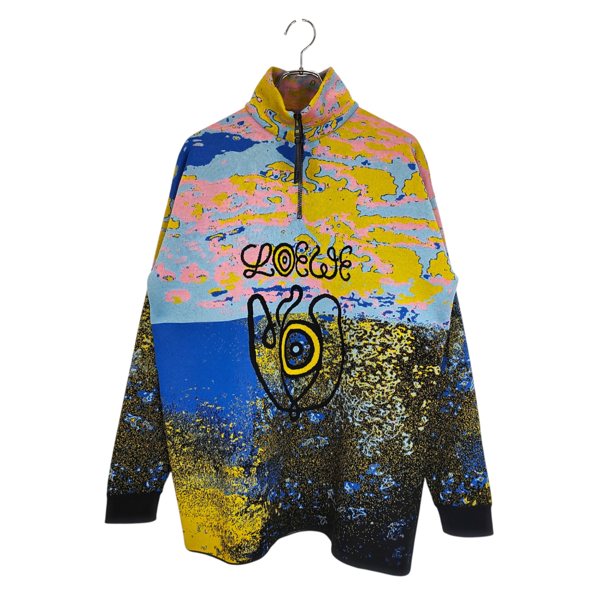 【中古】LOEWE ロエベ ELN Zip Highneck Sweater ハーフジップ ハイネック ニット セーター 1718755 H3299810SM M マルチ メンズ