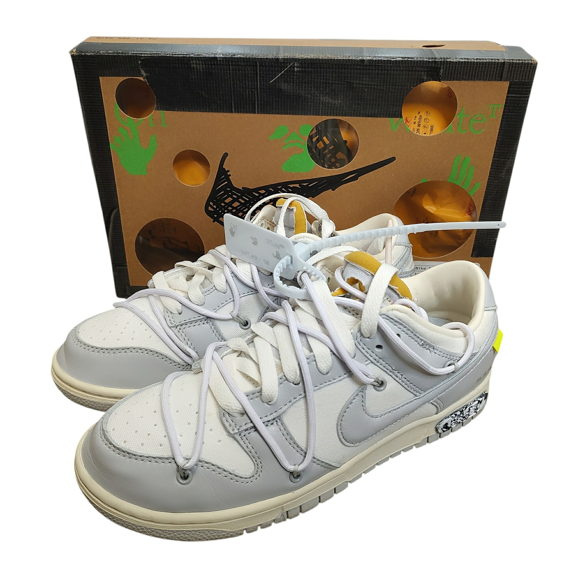 新品箱付き、Off-White × Nike Dunk Low 25cm 新品 OFF-WHITE×NIKE DUNK