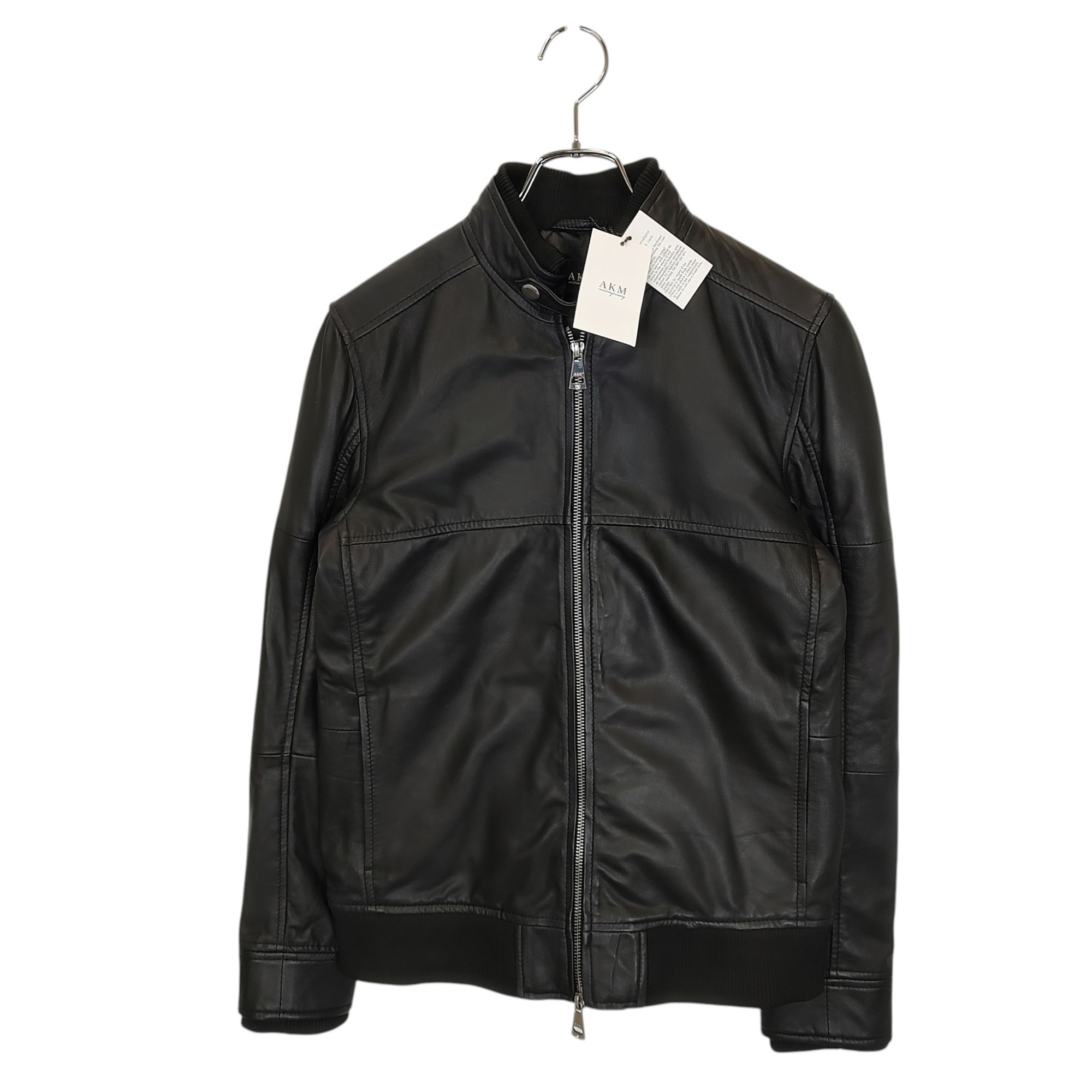 【中古】AKM エーケーエム Contemporary 羊革 シープ なめし革上衣 上衣 ASO-921 S 黒いこと メンズ